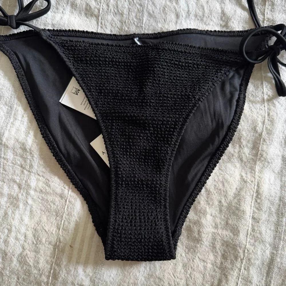 Milly Textured Bikini Set S Black